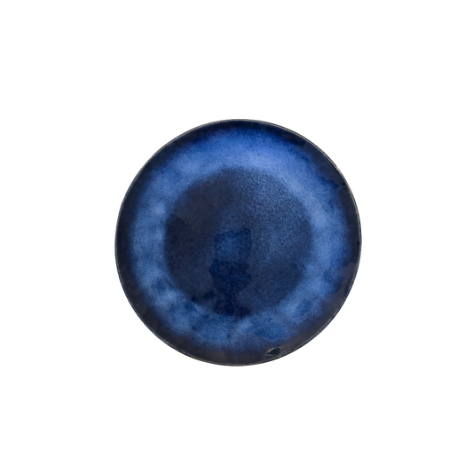 Plato de cerámica Azul océano brillo