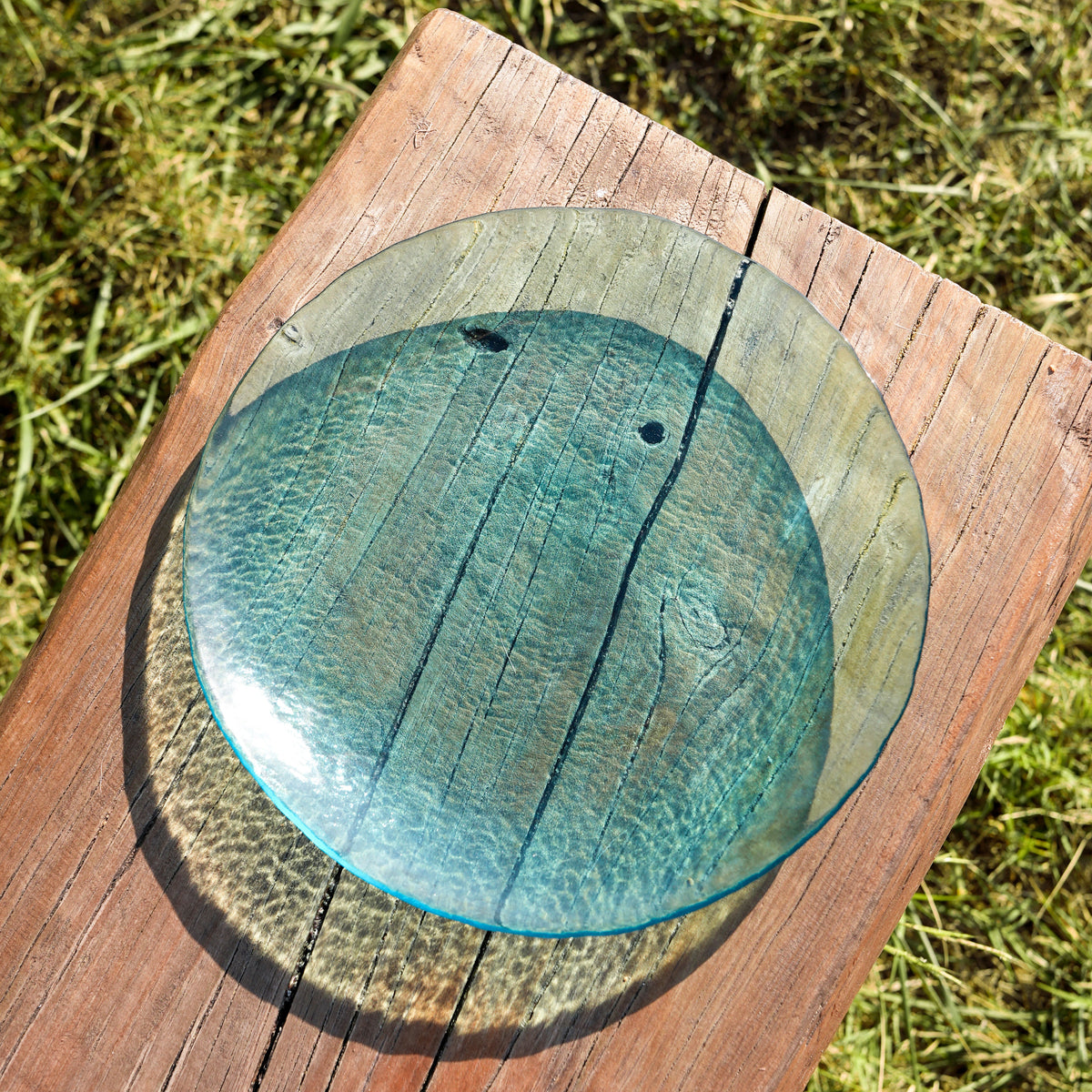 Plato llano de cristal