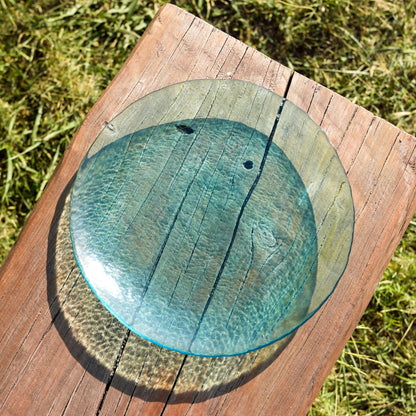 Plato llano de cristal