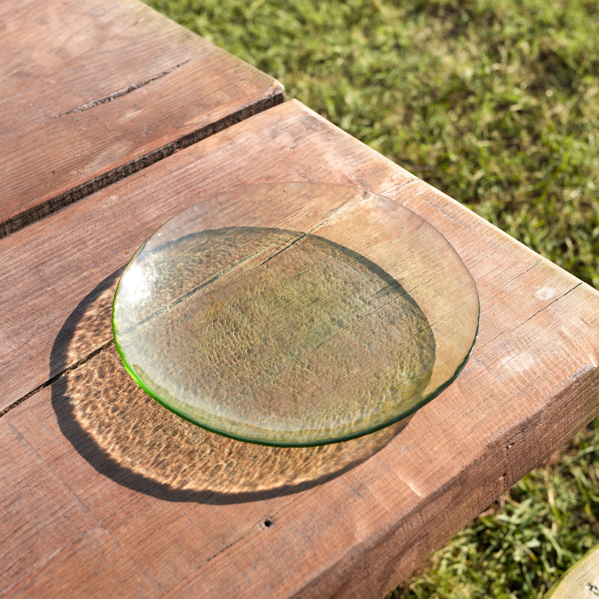 Plato llano de cristal