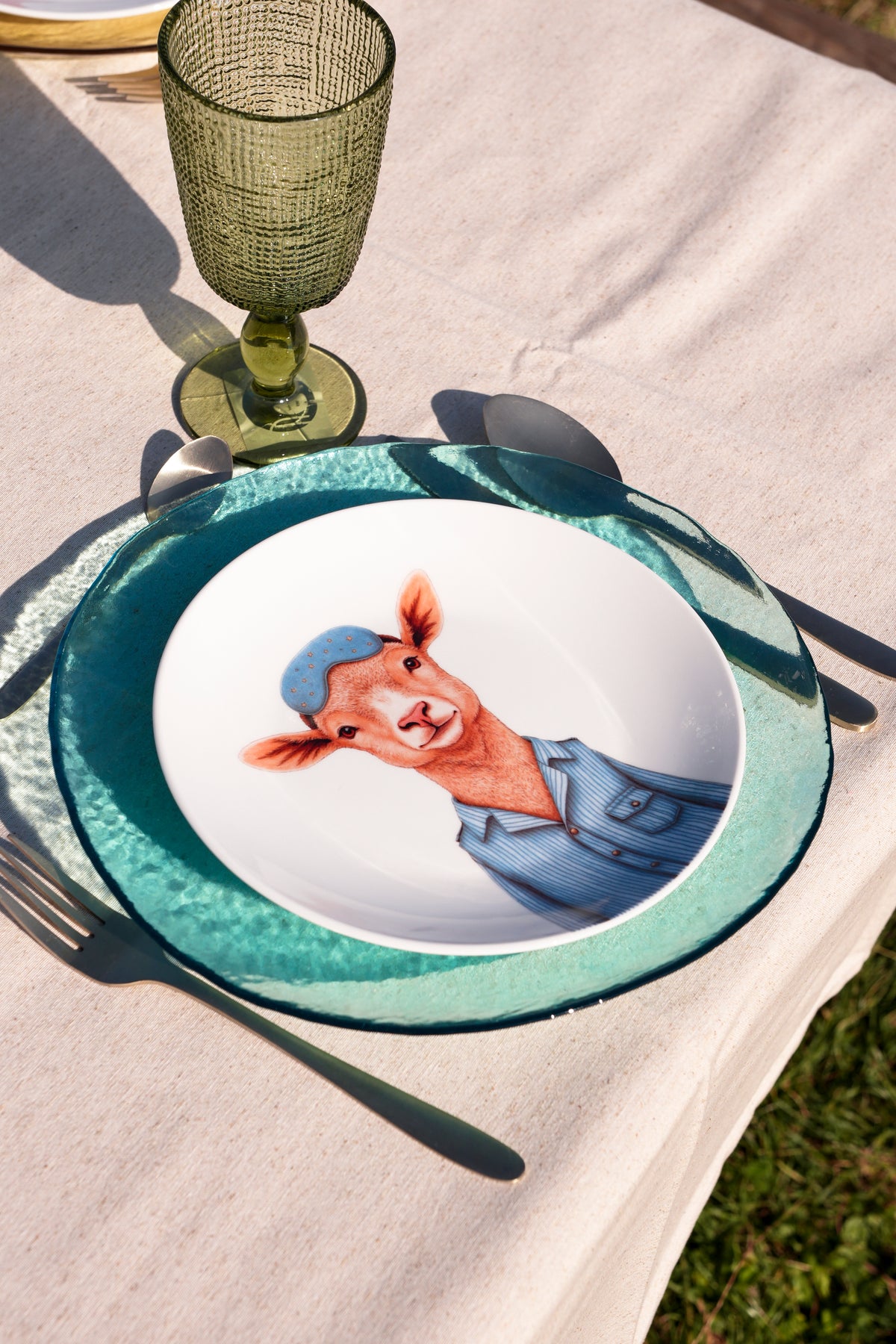 Plato llano de cristal