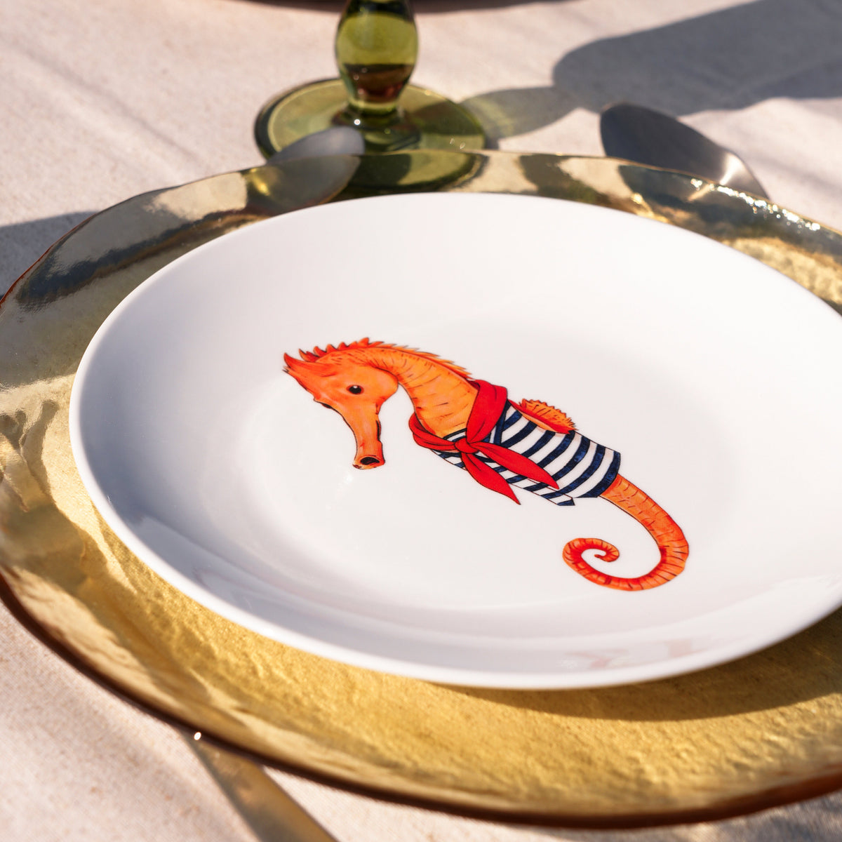 Plato llano de cristal