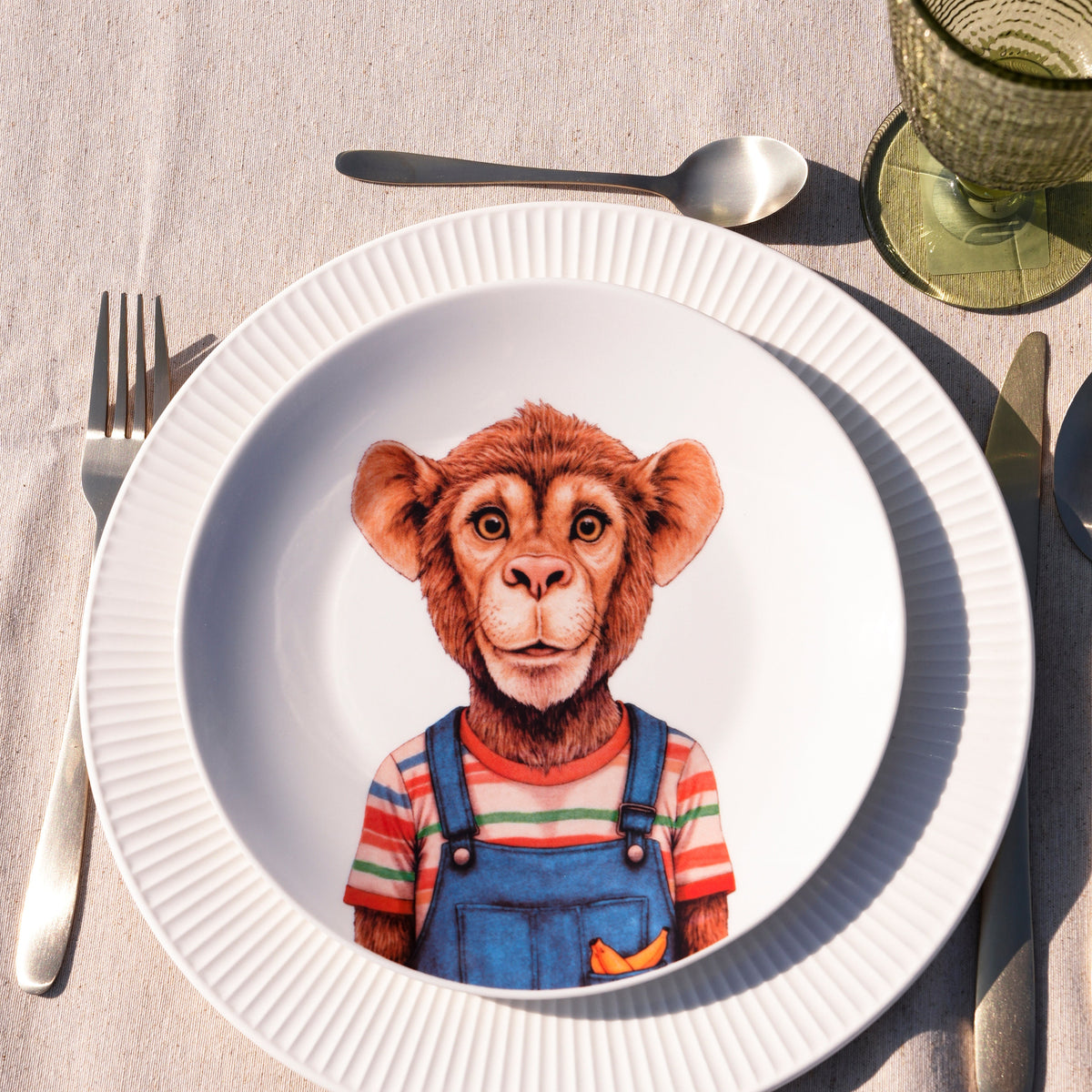 Plato porcelana mono