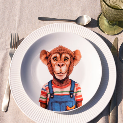 Plato porcelana mono